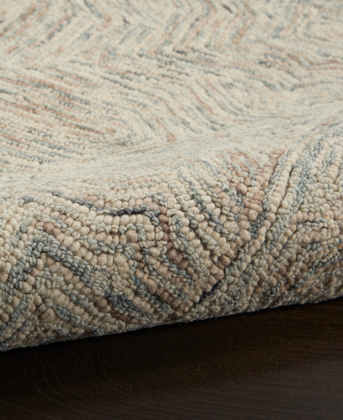 Nourison Home Interlock Itl03 5'x7'6" Area Rug In Blue,ivory