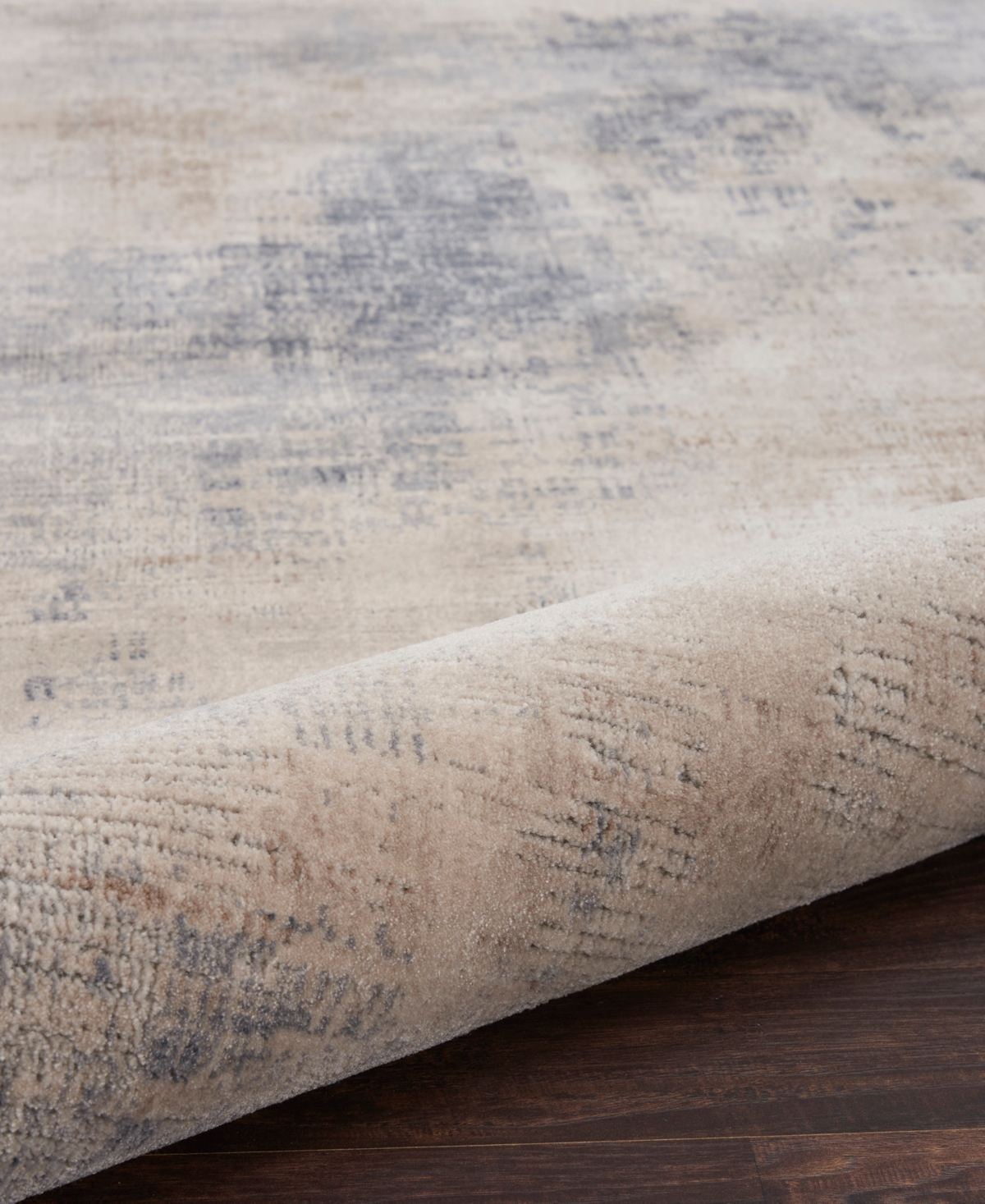 Nourison Home Rustic Textures Rus02 5'3"x5'3" Round Area Rug In Beige,gray