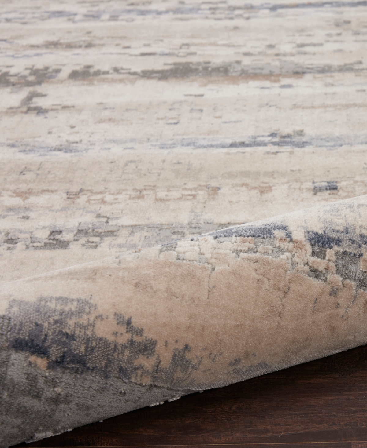 Nourison Home Rustic Textures Rus04 5'3"x5'3" Round Area Rug In Beige,gray