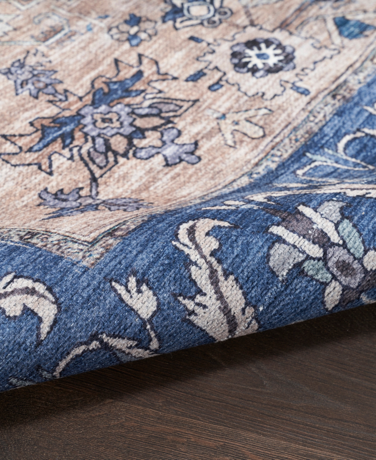 Nourison Home Grand Washables Grw03 4'x6' Area Rug In Denim
