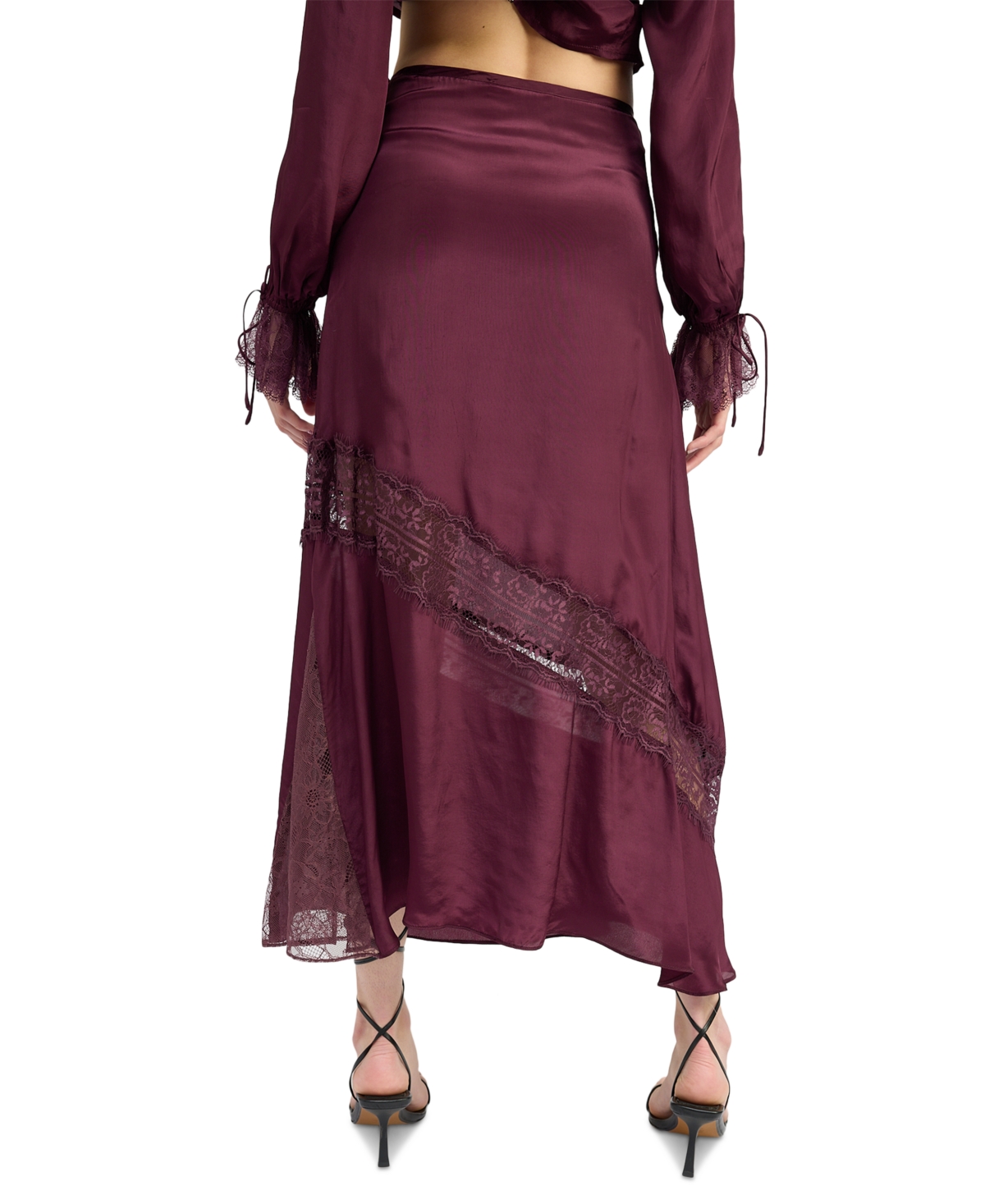 En Saison Women's Lace Peekaboo Cover Slip Skirt