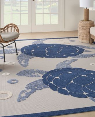 Nourison Home Aloha Alh27 Rug Collection In Navy