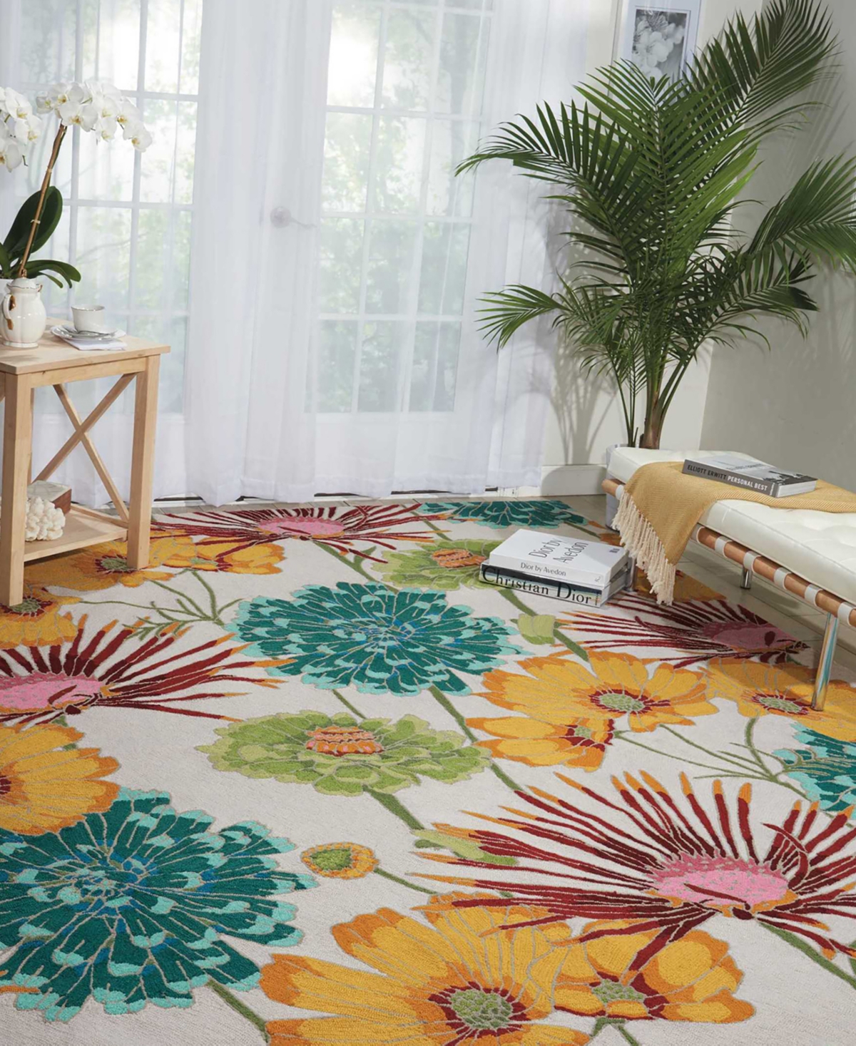 Nourison Home Fantasy Fa26 3'6"x5'6" Area Rug In Ivory