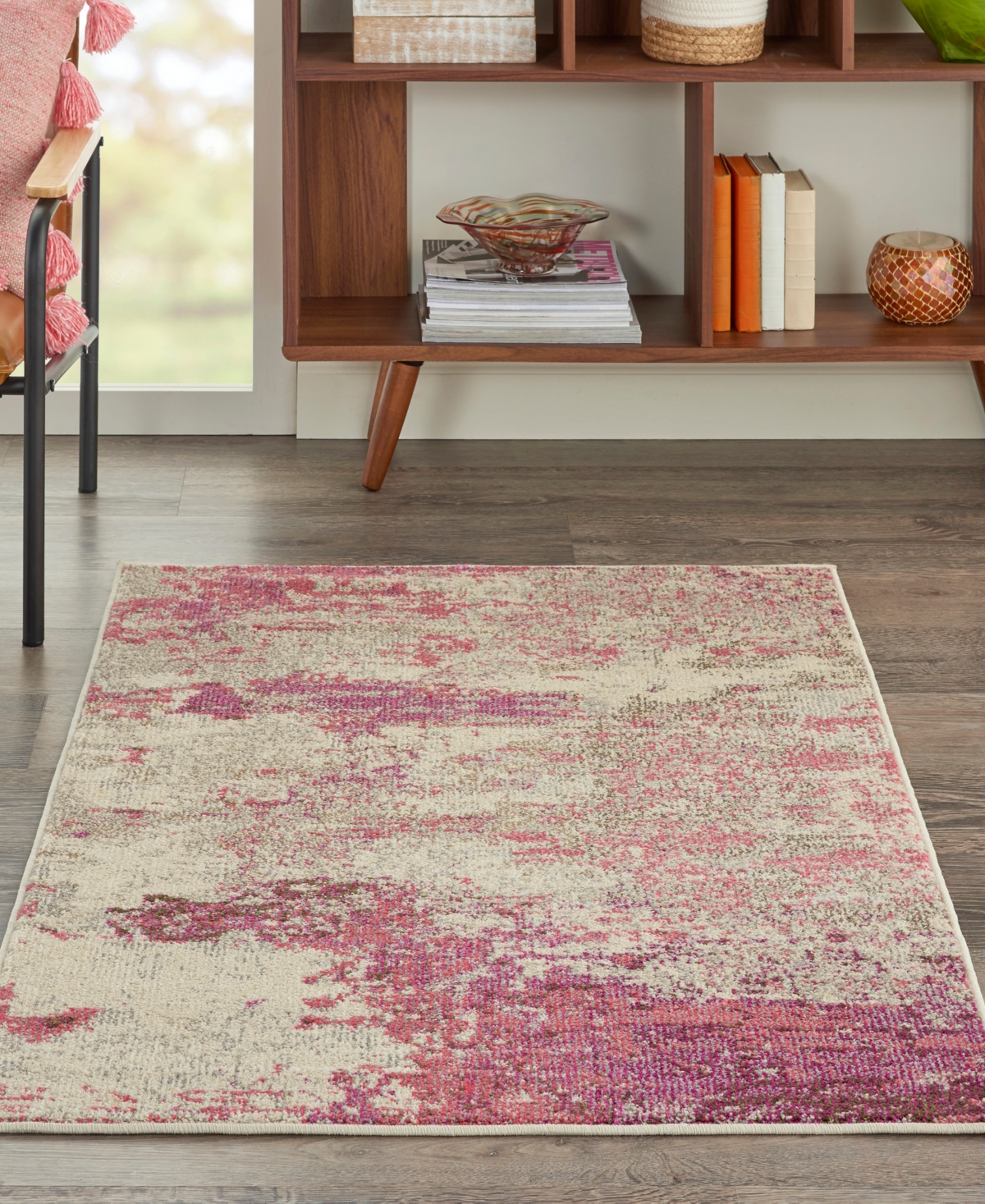 Nourison Home Celestial Ces02 3'x5' Area Rug In Ivory,pink