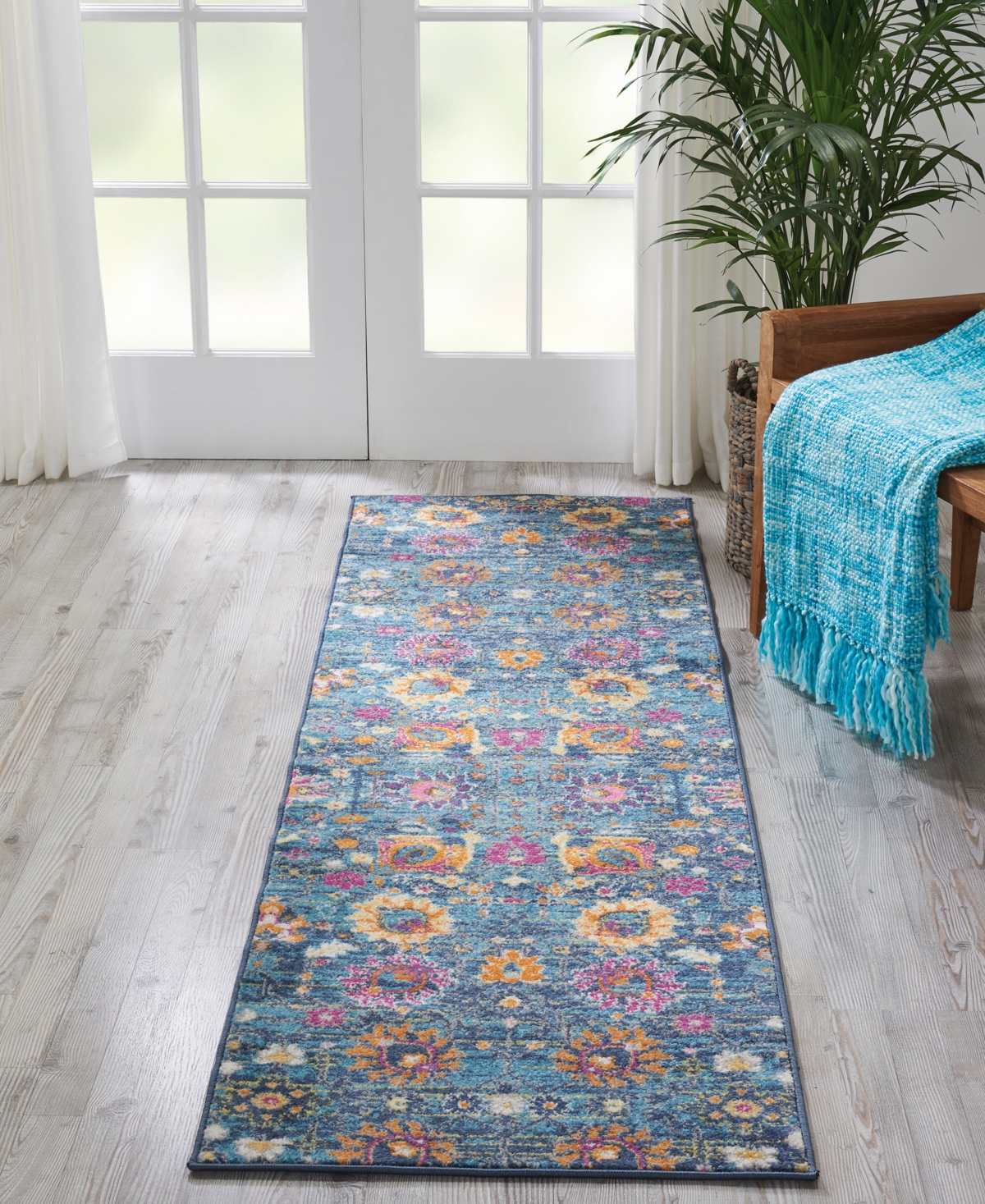 Shop Nourison Home Passion Psn01 2'2"x10' Runner Area Rug In Denim