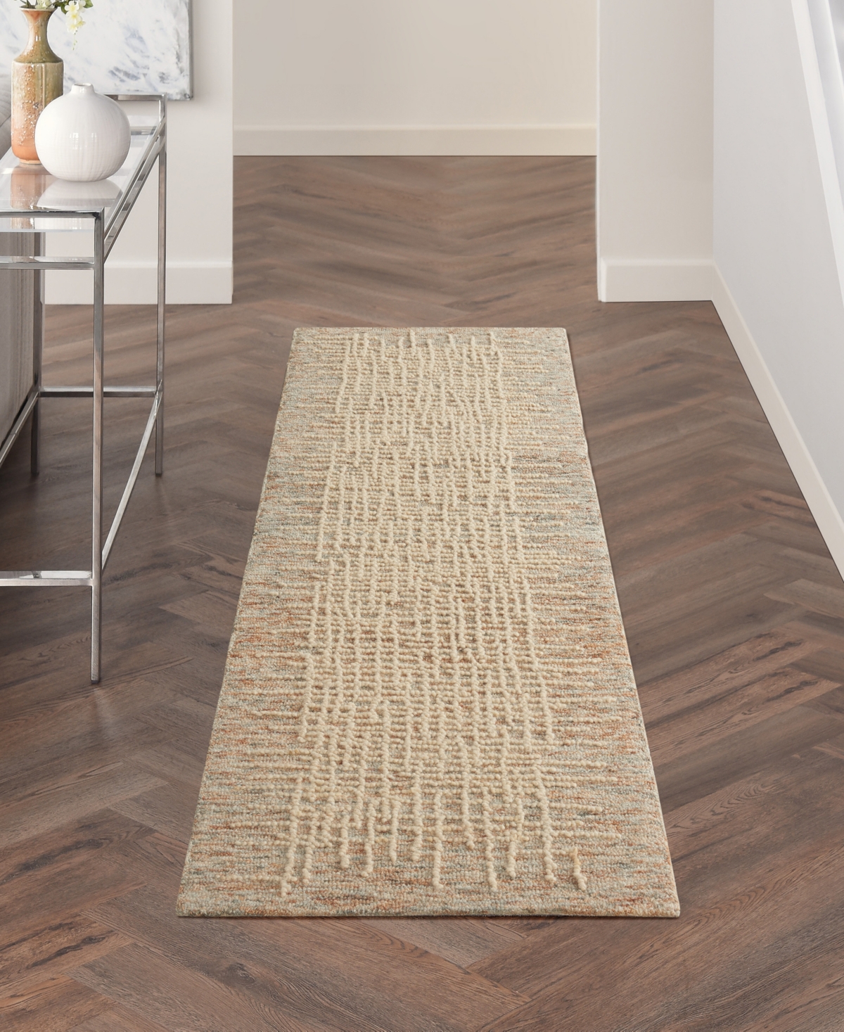 Nourison Home Colorado Clr03 2'3"x7'6" Runner Area Rug In Beige