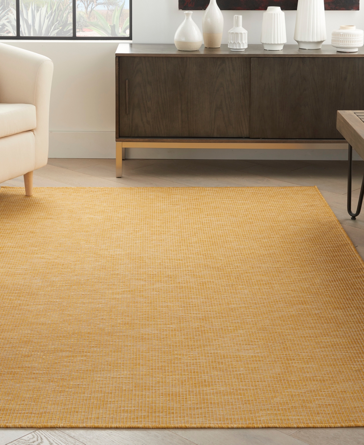 Nourison Home Positano Pos01 4'x6' Area Rug In Yellow
