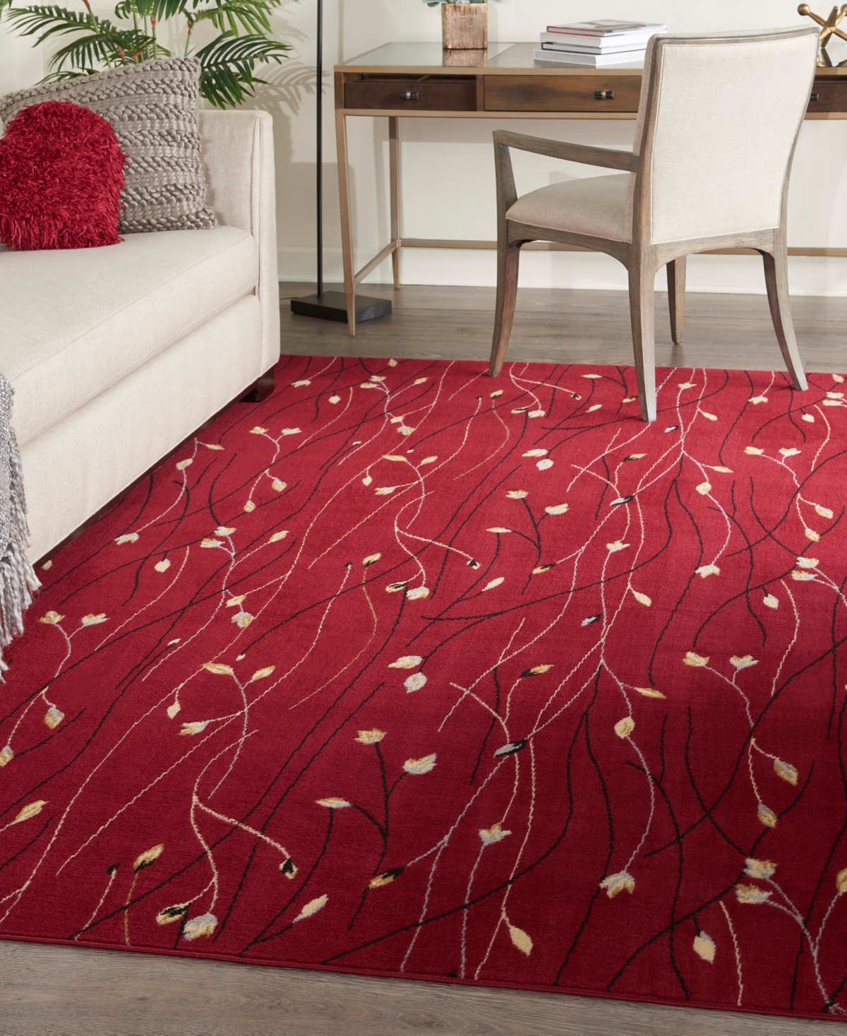 Nourison Home Grafix Grf15 7'x10' Area Rug In Red