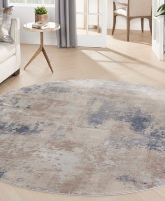Rustic Textures RUS02 5'3"x5'3" Round Area Rug