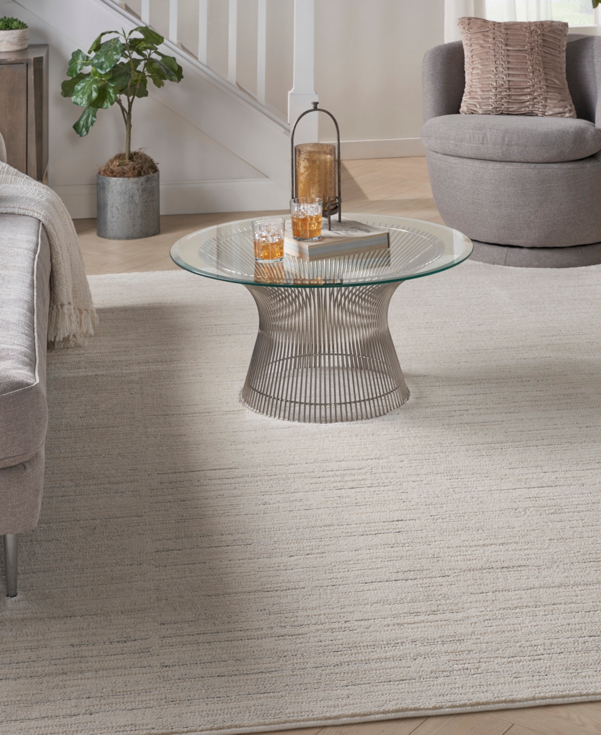 Nourison Home Andes And02 7'10"x9'10" Area Rug In Ivory,gray
