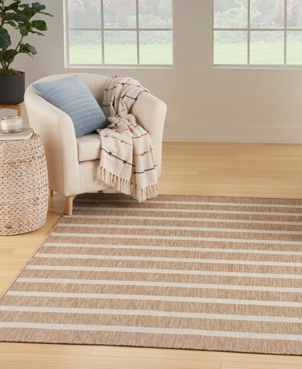 Nourison Home Positano Pos03 6'x9' Area Rug In Beige