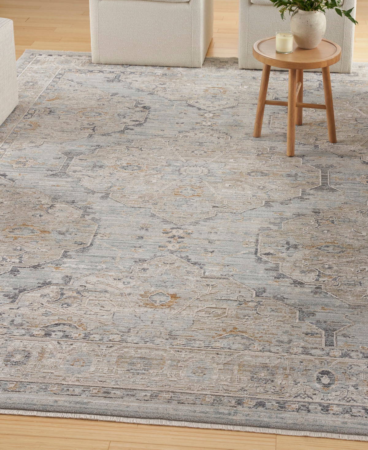 Nourison Home Lynx Lnx07 5'3"x7'10" Area Rug In Mist