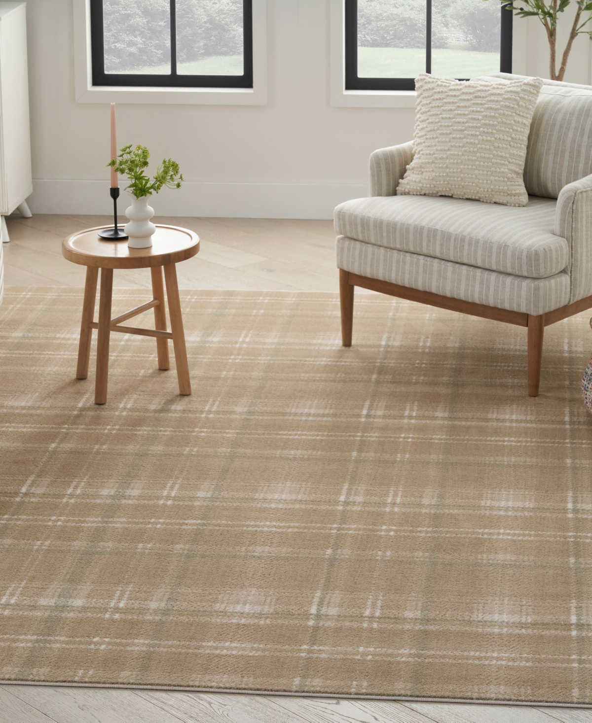 Nourison Home Grafix Grf03 7'10"x9'10" Area Rug In Taupe