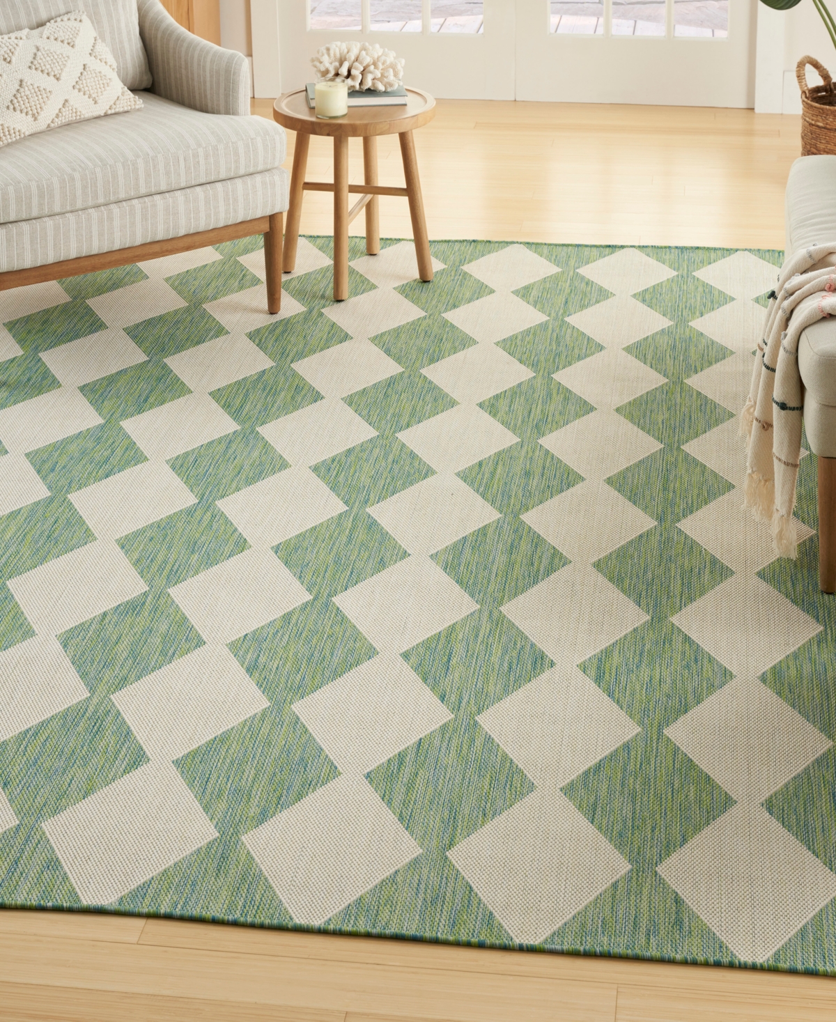 Nourison Home Positano Pos04 7'x10' Area Rug In Green