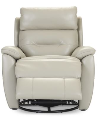 Ossorio Leather Power Swivel Glide Recliner, Created for Macy's
