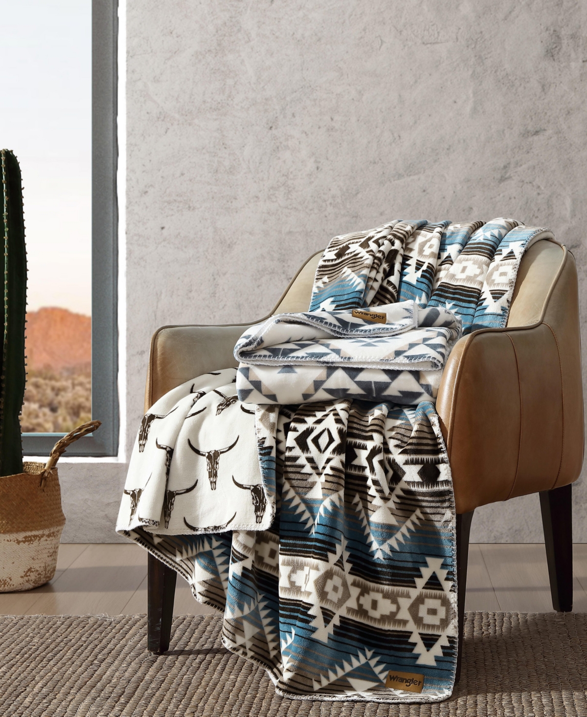 Wrangler Flannel Oversized Throw, 70" X 60"