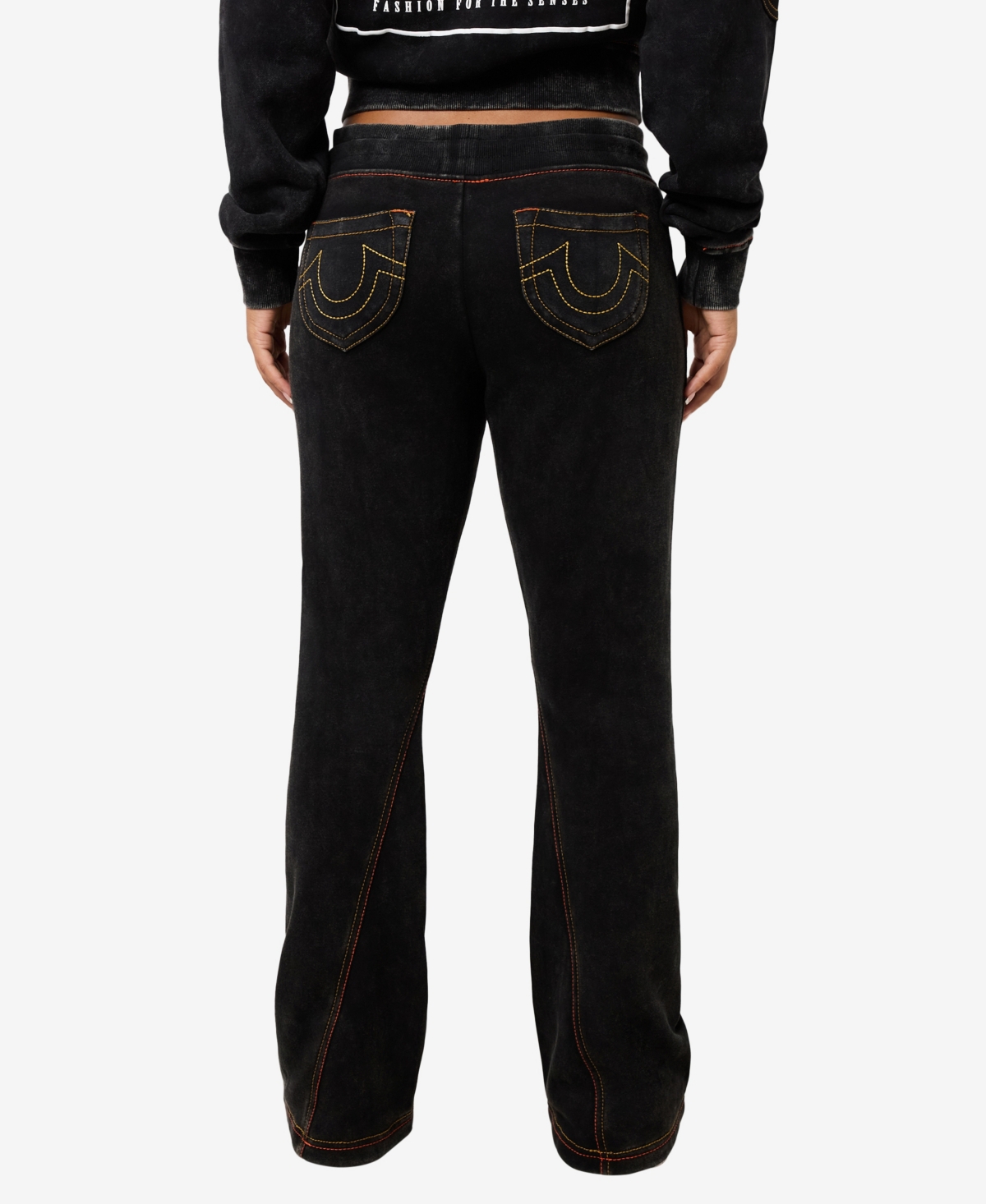 TRUE RELIGION WOMEN'S WASHED OLD MULTI LOW RISE PANTS 