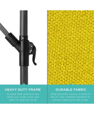 10ft Offset Hanging Outdoor Market Patio Umbrella w/ Easy Tilt Adjustment