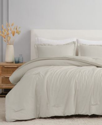 Brookyln Loom 100% Linen Cover 3-Pc. Comforter Set, Full/Queen