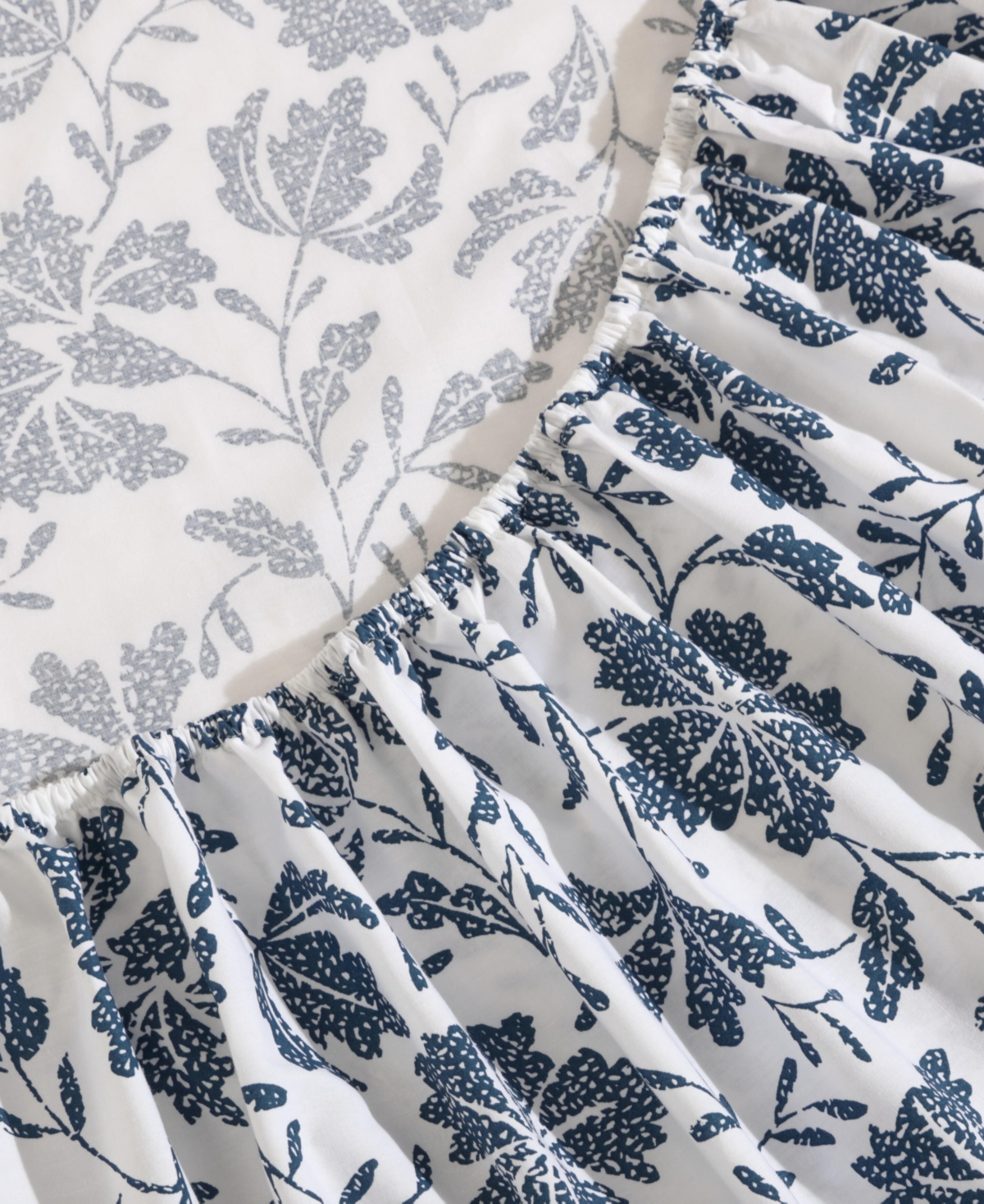Eddie Bauer 200 Thread Count Woodblock Floral Cotton Percale Sheet Set In Woodblock Floral