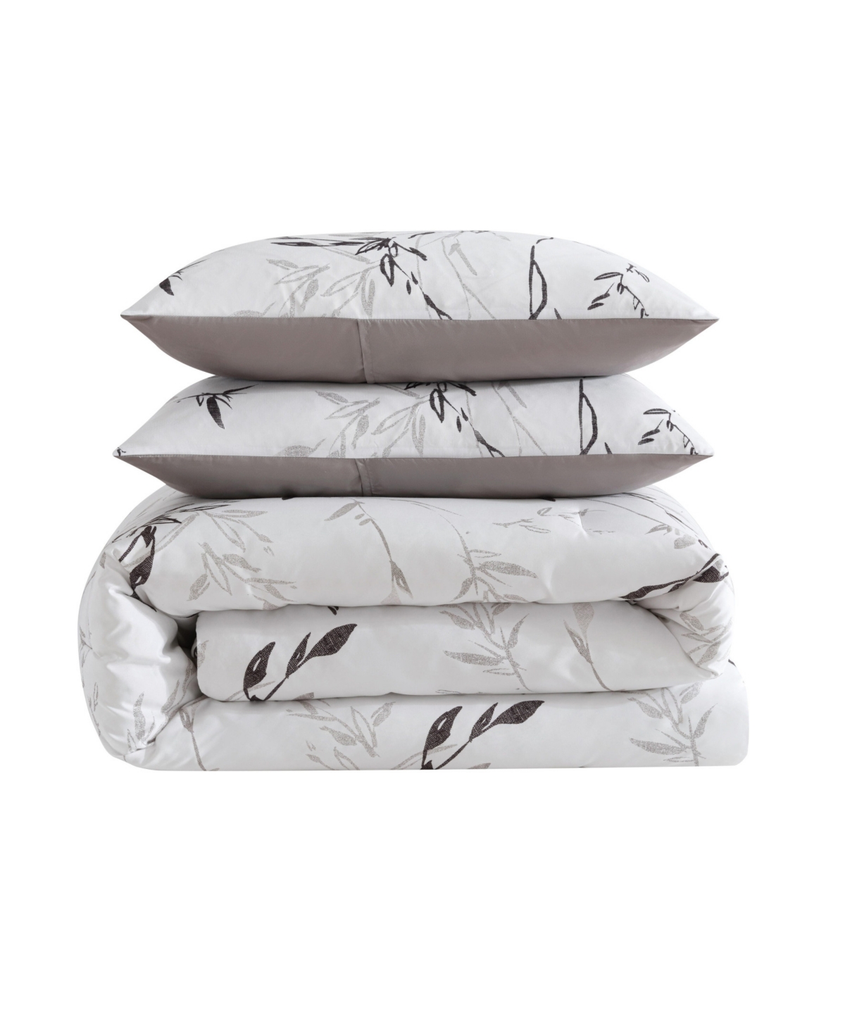 Kenneth Cole New York Ink Wash Vine 3-Pc. Comforter Set, -Warm Grey