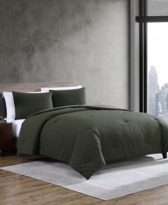 Houndstooth Embossed 3-Pc. Duvet Cover Set, Full/Queen