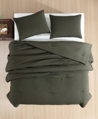 Houndstooth Embossed 3-Pc. Duvet Cover Set, King