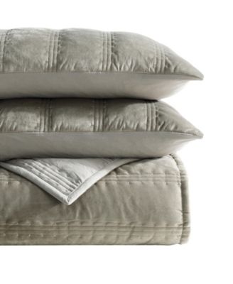 CLOSEOUT! Linear Stitch Velvet 3-Pc. Quilt Set, King
