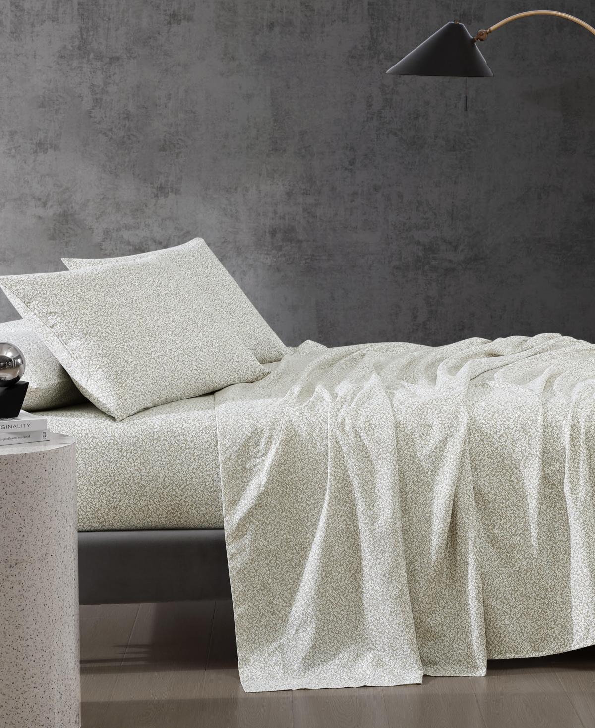Kenneth Cole New York Microfiber 4 Piece Sheet Set, Twin In Beige Flowers