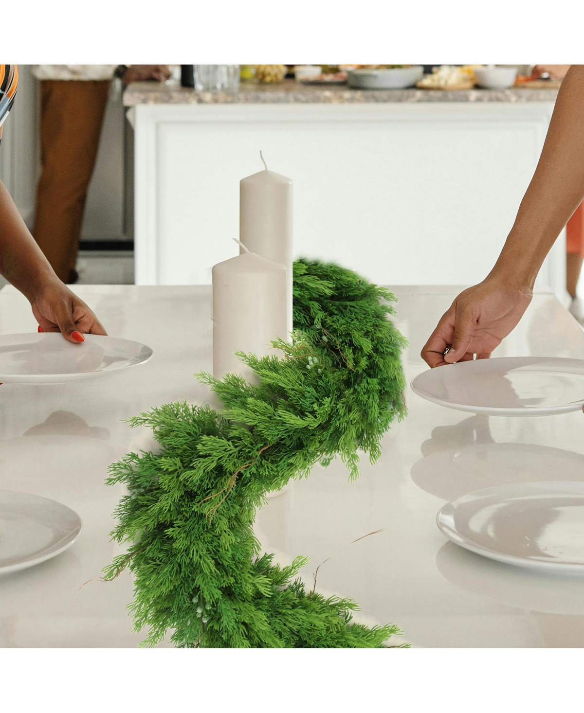 Floral Home 6' Juniper Garland withBerries & Brown Twigs - Green