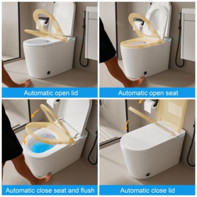 Smart Toilet With 110V High-end pulse | Instant heating | Antibacterial seat | Wireless remote control | Vortex flushing