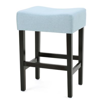Set Of 2, 26.75" Backless Leather Counter Height Barstool