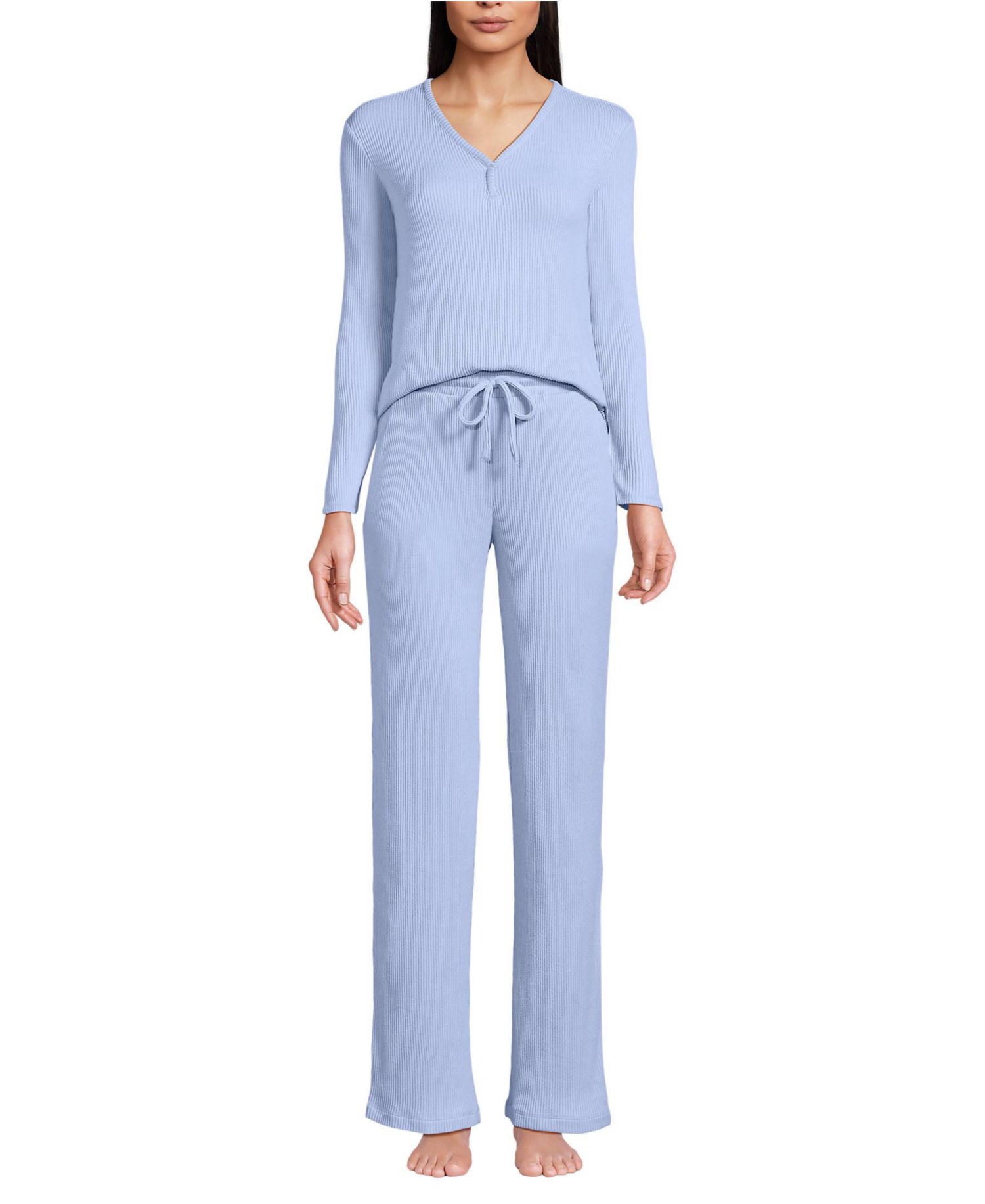 Women's Cozy 2 Piece Pajama Set - Long Sleeve Top and Pants