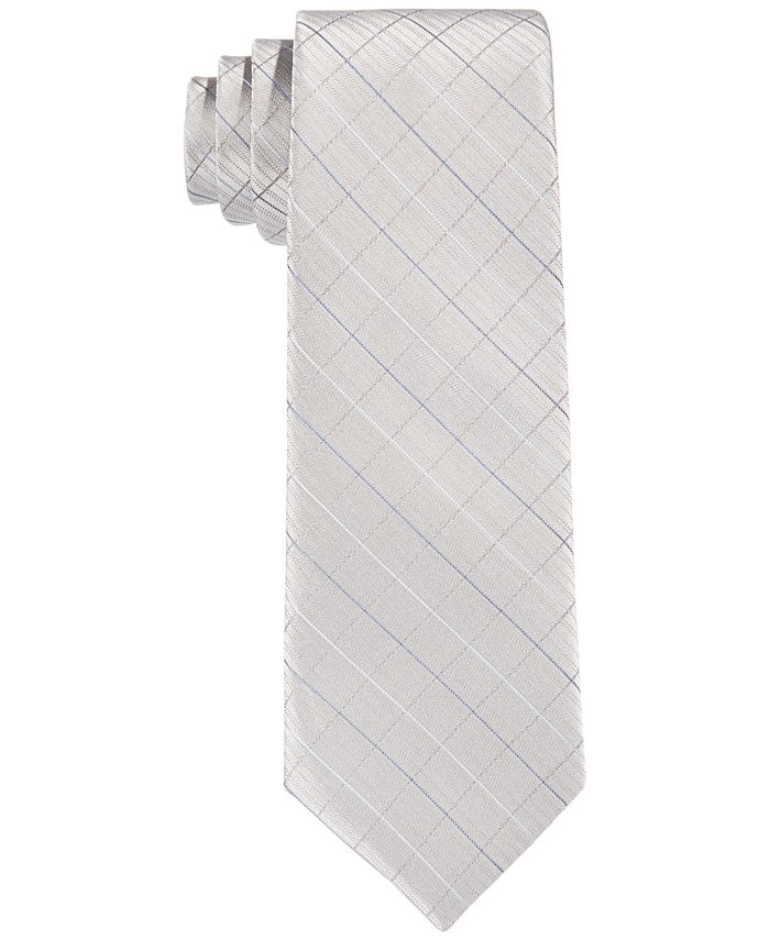 Calvin Klein Big Boys Etched Grid Necktie - Macy's