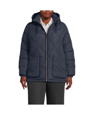 Lands End Plus Size FeatherFree Insulated Diamond Quilted Jacket Macy s