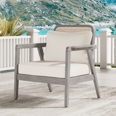 Streamdale Acacia Patio Club Chair with Waterproof Cushion