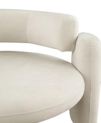 Barrel Accent Chair Curved Arms, Waterfall Seat