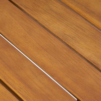 Streamdale Outdoor 16" Acacia Wood Side Table, Teak Finish