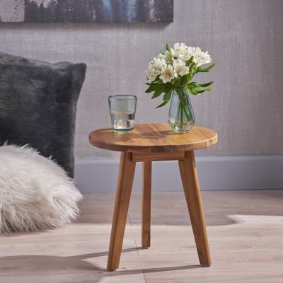 Streamdale Groovy Mod Round End Table With Customizable Top