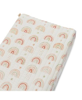 Infants Parker Quilted Rainbow Change Pad Cover