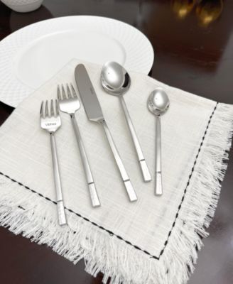 Square End 20-Pc. Flatware Set, Serving for 4