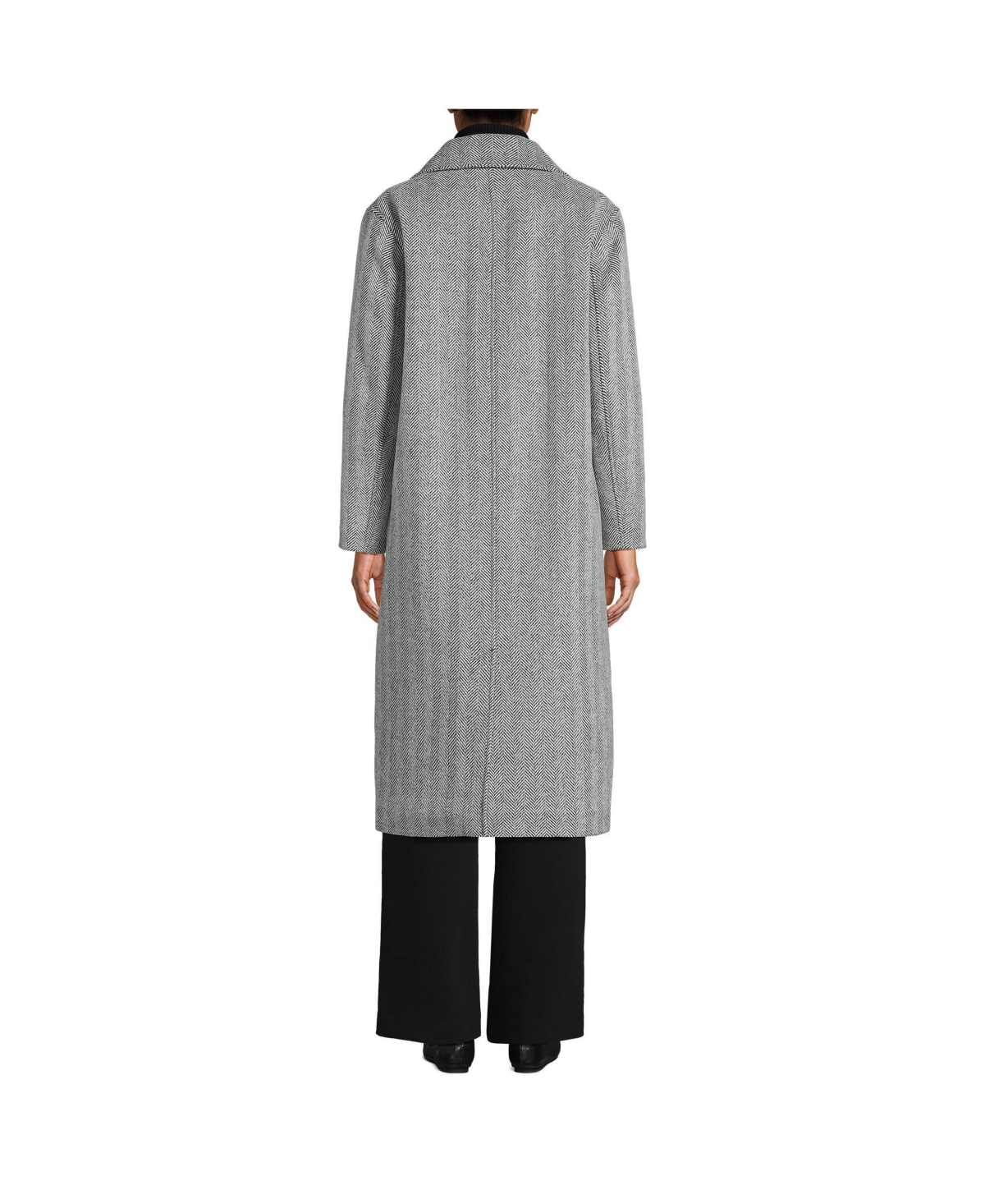 Lands' End Women's Insulated Double Breasted Wool Coat