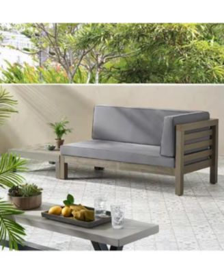 Streamdale Oana Right Corner Bench And Coffee Table, Dark Grey