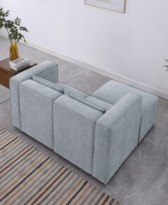 Ultra-Cozy Chenille Sofa: Customizable Comfort, Sleeper Bed, and Ottoman