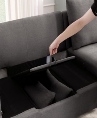 Modern L shape Modular Sofa, 5 Seat Chenile sectional Couch Set with 2 pilows lncluded, freely CombinableIndoor Funiture for Living Room, Apartment, Office, 3 Colors