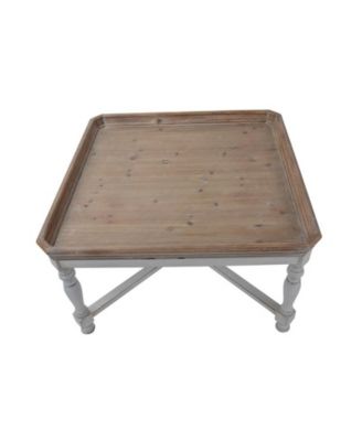 33x33x19" Square Alcott coffee Table, French Countory Tray Table