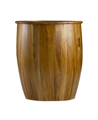 22x22x25" Drum Side Table With Tray Style Top