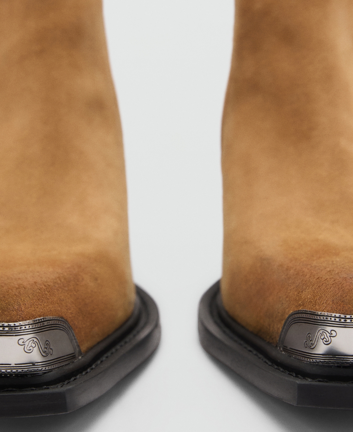 Mango Women's Metallic Pointed Toe Leather Ankle Boots In Brown