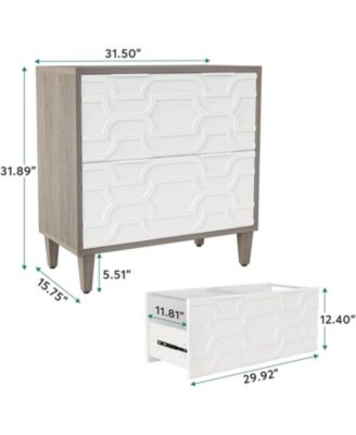 2-Drawer Lateral File Cabinet with Printer Stand and Storage for A4, Letter, Legal Size Documents in Home Office
