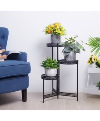 Metal Multi-tier Planter Flowers Pots Holder Garden Patio Decor Plants Rack Stand
